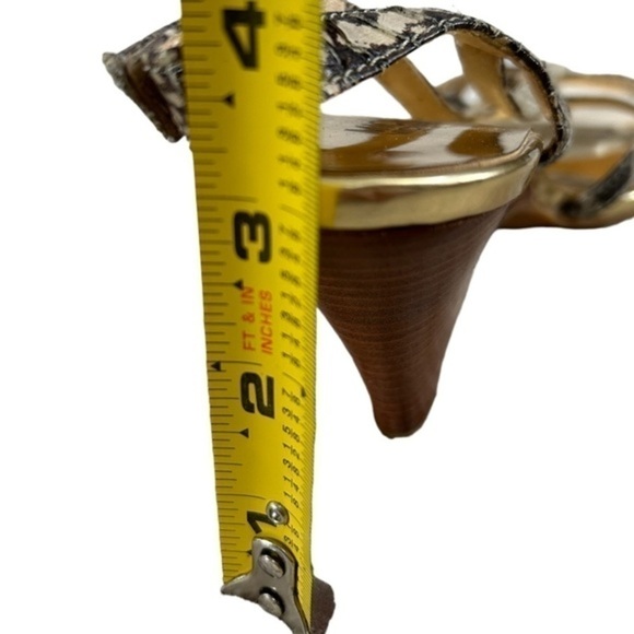 MICHAEL by MICHAEL KORS OPEN TOE SANDAL SNAKE SKIN PRINT WEDGES, SIZE 6 - Picture 7 of 7